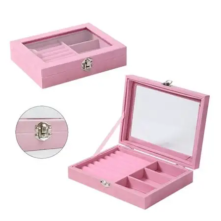 UNIQ Velvet Touch Smykkeskrin - Pink