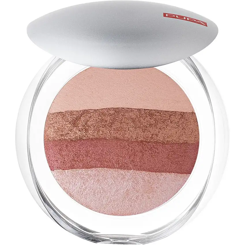 PUPA Milano Powder Luminys Baked All Over Illuminating Blush-Powder No. 01 Stripes Rose / 9 g