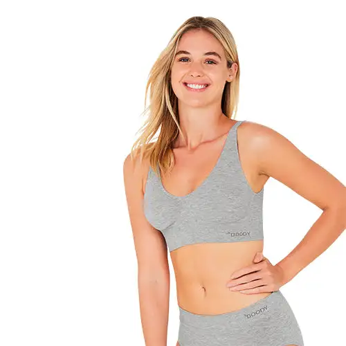 Padded Shaper Crop Bra Lysegrå | Str. Xl