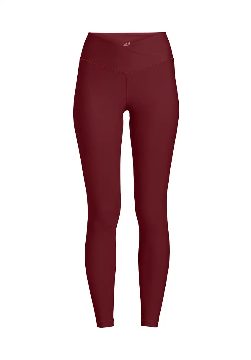 Casall Overlap High Waist Tights Evening Red 38 Evening Red 38 38