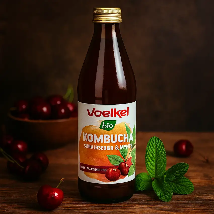 Voelkel - Kombucha Surkirsebær-Mynte Økologisk - 330 ml