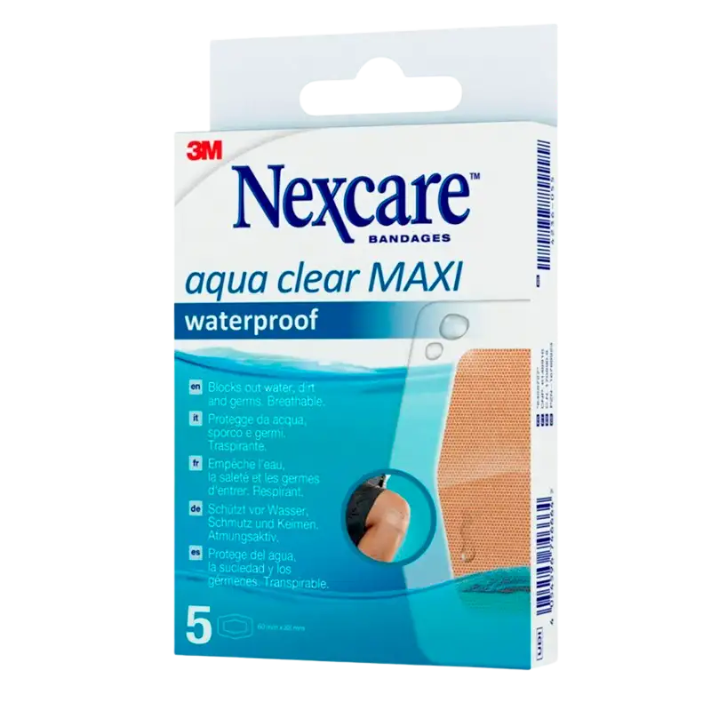 Nexcare Aqua Clear MAXI Vandtæt Plastre - 60 mm x 88 mm (5 stk)