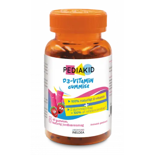 Pediakid Gummies Vitamin D3 Strawberry (60 stk)