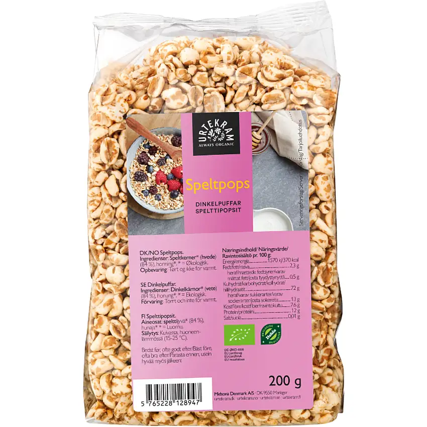 Urtekram Speltpops Ø 200 g