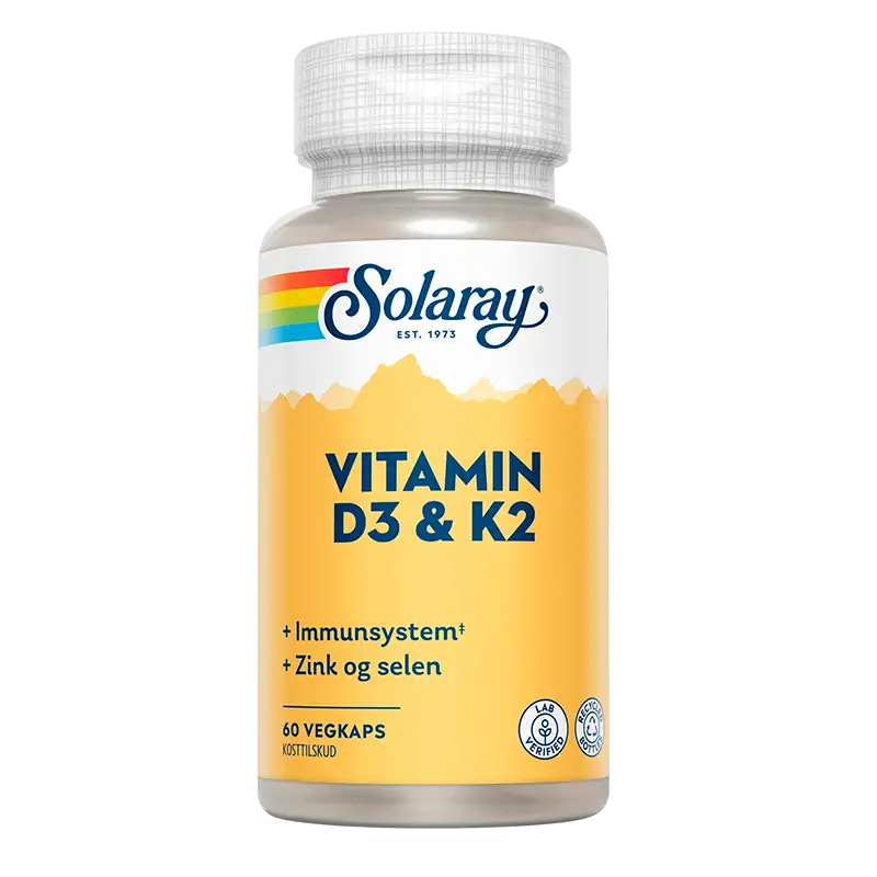 Solaray Vitamin D3 & K2 (60 kaps)