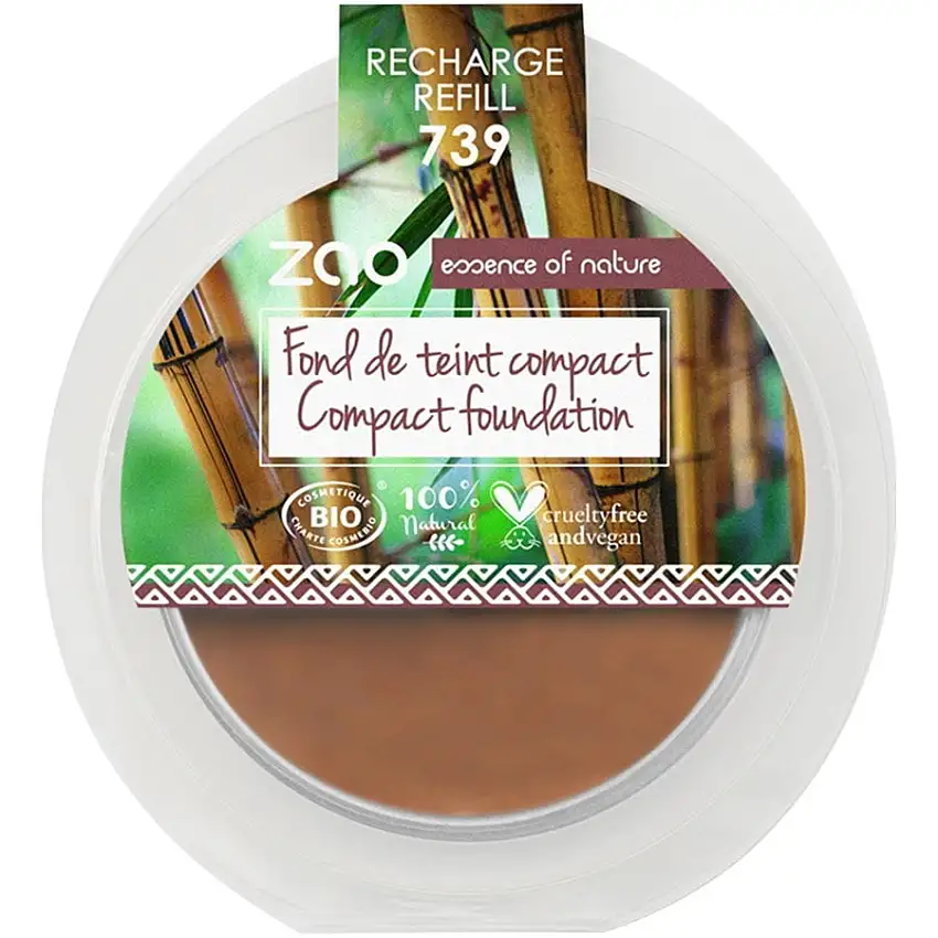 Zao Foundation Refill Compact Foundation No. 739 Carob / 6 g