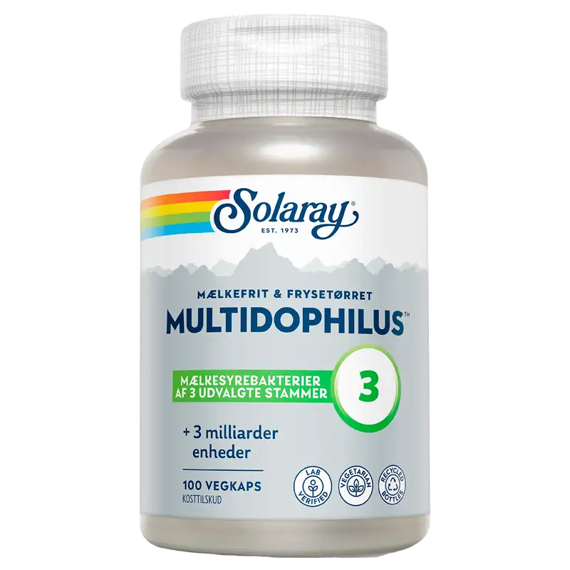 Solaray Multidophilus Mælkefrit og Frysetørret (100 kapsler)