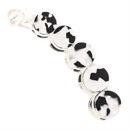 SOHO Abrina Banana Hårspænde - Black marble (U)