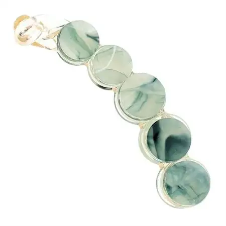 SOHO Abrina Banana Hårspænde - Green marble (U)