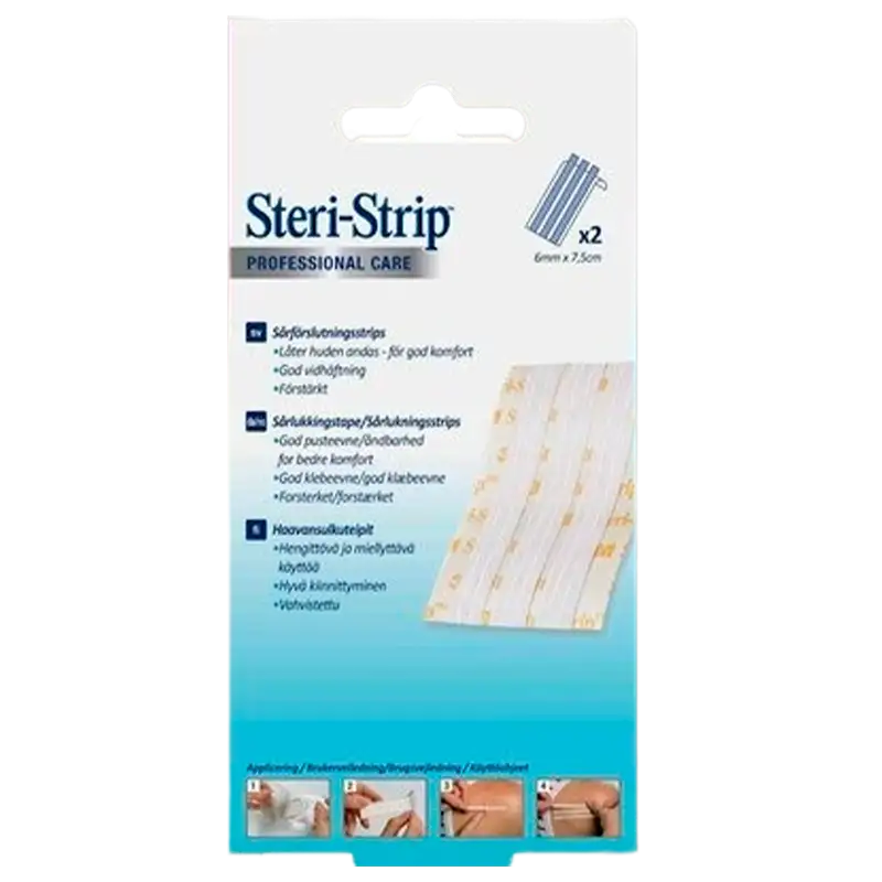 3M Steri-Strip Forstærket Tapesutur 6 x 75 mm (2 stk)