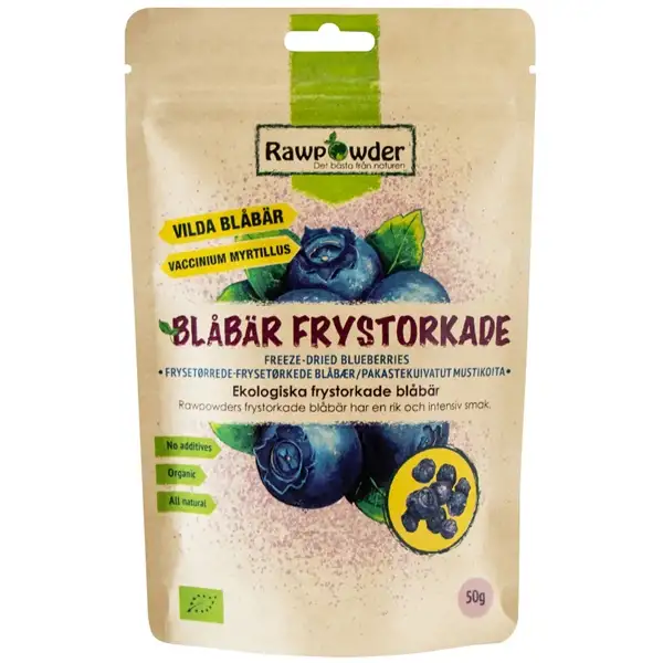 Rawpowder Blåbär Frystorkade