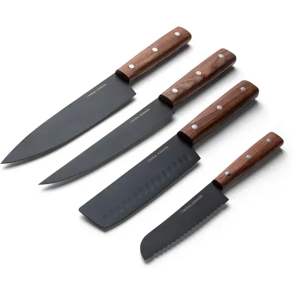 Orrefors Jernverk Køkkenknive 4-pak Sort