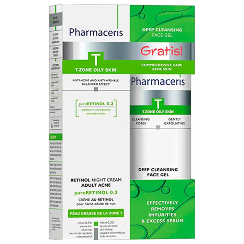 Pharmaceris Retinol Night Cream & Sebogel Face Gel (1 sæt)