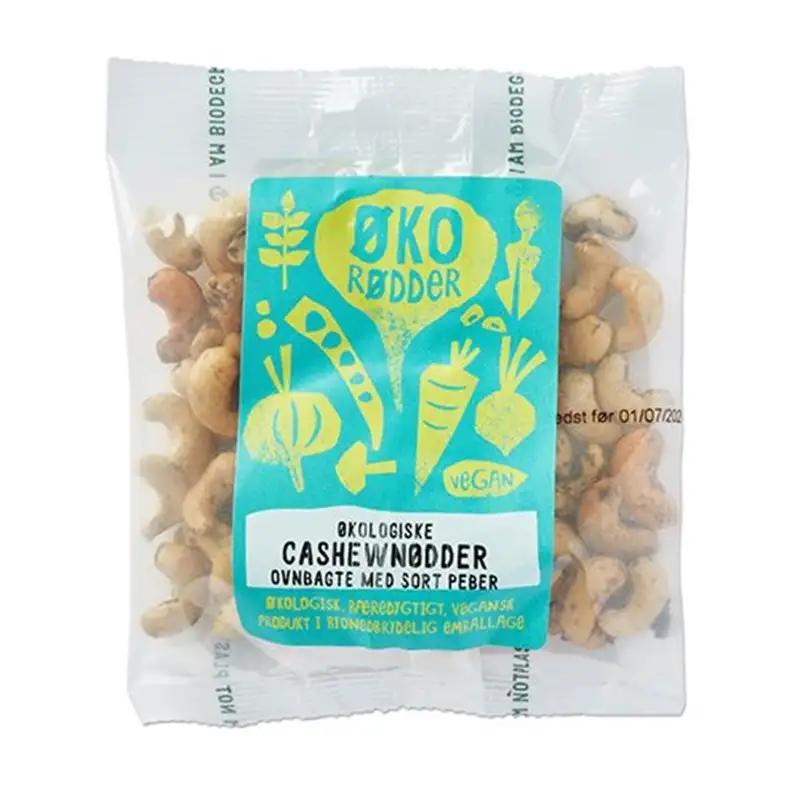 Øko Rødder Cashewnødder m. Sort Peber Ø (70 g)