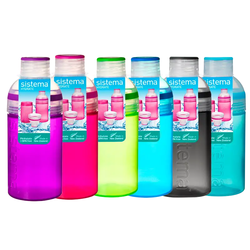 Sistema Trio Drikkeflaske Ass. Farver (480 ml)