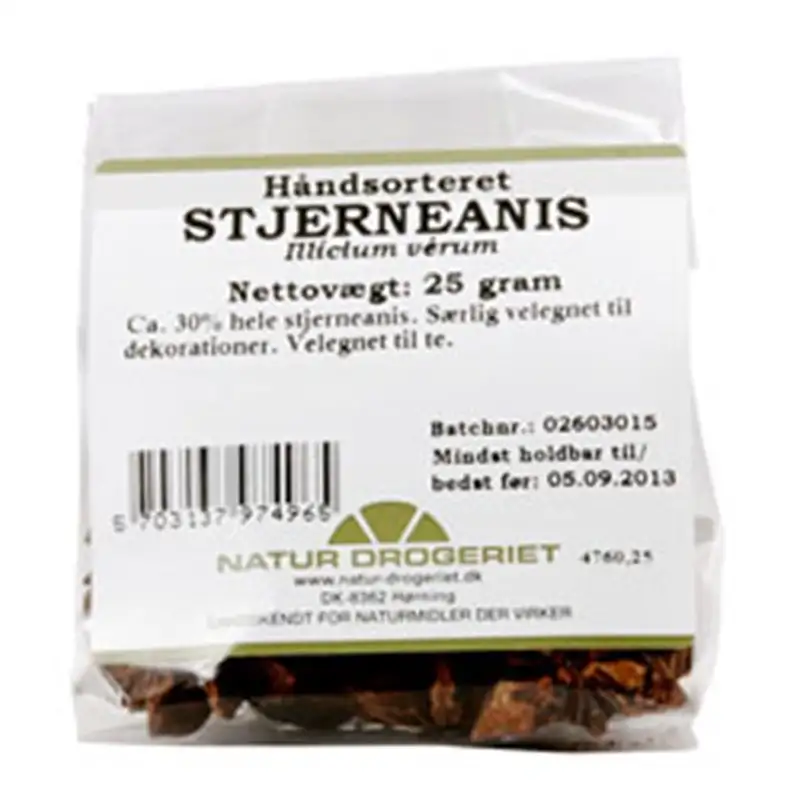 Natur Drogeriet Stjerneanis Håndsort. Ca 30% Hele (25 gr)