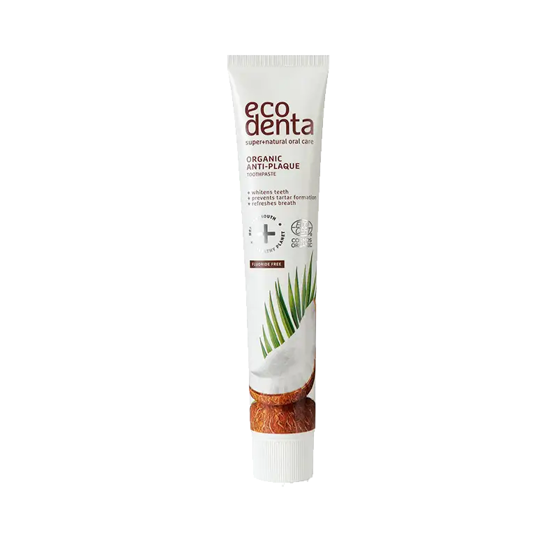 Ecodenta Tandpasta m. Kokosnød u. Flour (75 ml)
