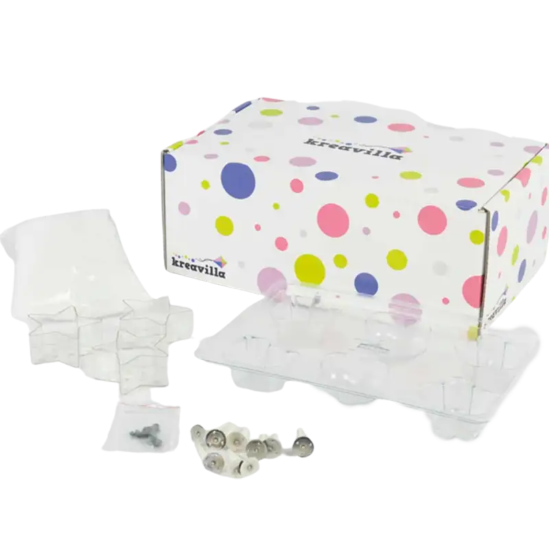 Kreavilla Kreakasse - Flyde Og Fyrfadslys Pink/Lilla (1 stk)