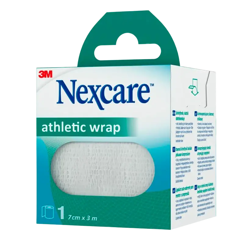 Nexcare Athletic Wrap Hvid - 7 cm x 3 m (1 stk)