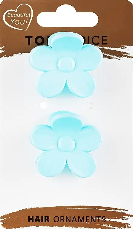 Hårspænder "Blomster", 21442+1, 2 stk., blå 56970161