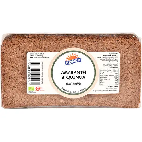 Amaranth Og Quinoa Brød I Skiver Økologisk | 500 gr