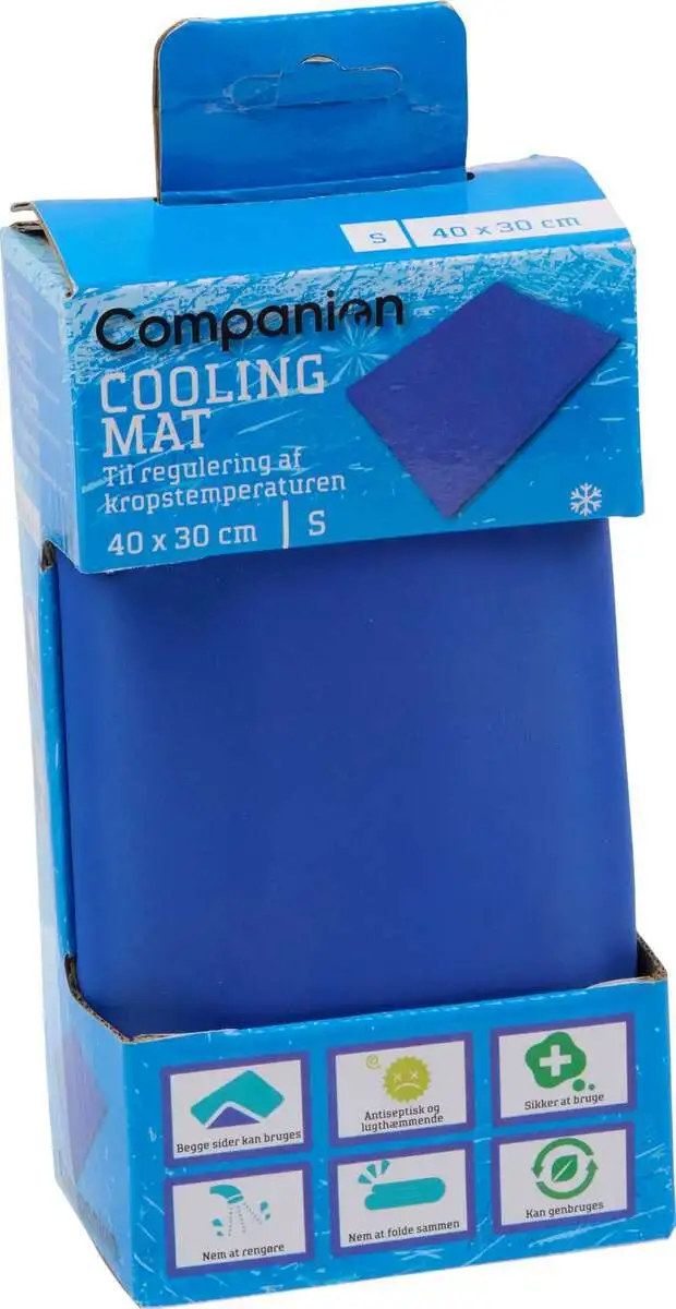 Companion kølemåtte til hund 40x30 cm - blå