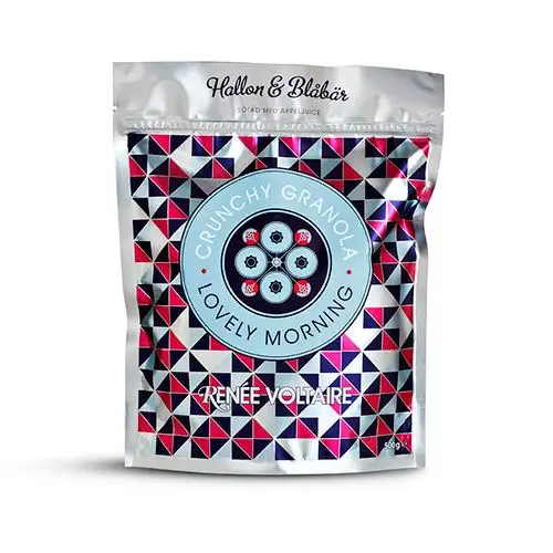 Crunchy granola hindbær blåbær græskar Ø - 500 gr