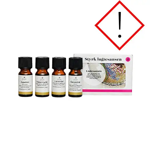 Styrk Lugtesansen Kit 2, 4 X10 Ml Æteriske Olier Appelsin Ø, Pebermynte, Lavendel, Sandeltræ