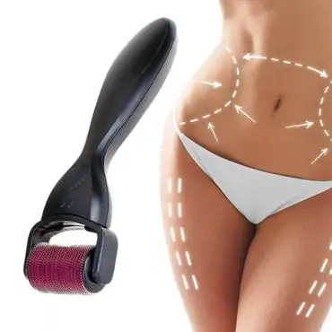 Dermaroller 1200 nåle med 1,0 Titanium nåle til lår, krop,