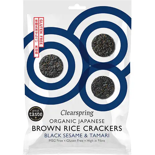 Rice Cracker black sesame Ø