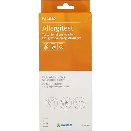 Allergitest (kat, støv, græs) 1 stk