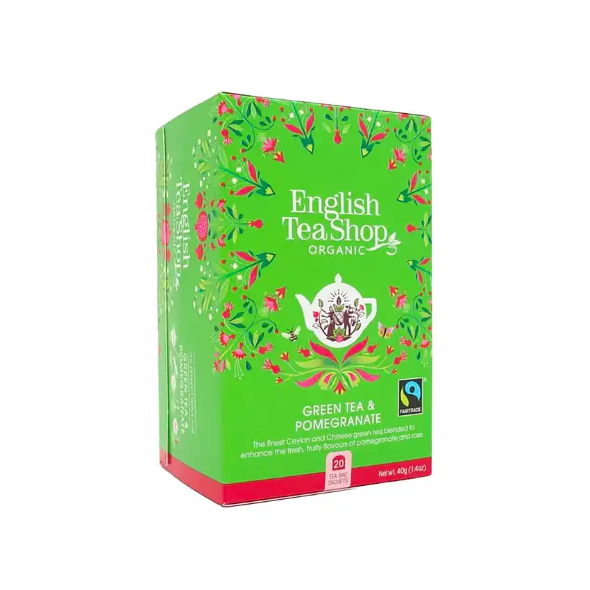 English Tea Shop, Green Tea & Pomegranate Ø - 20 breve