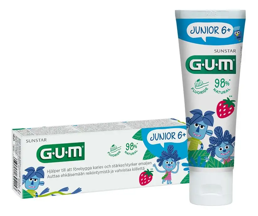Gum Junior tandpasta jordbær 6+ år - 50 ml