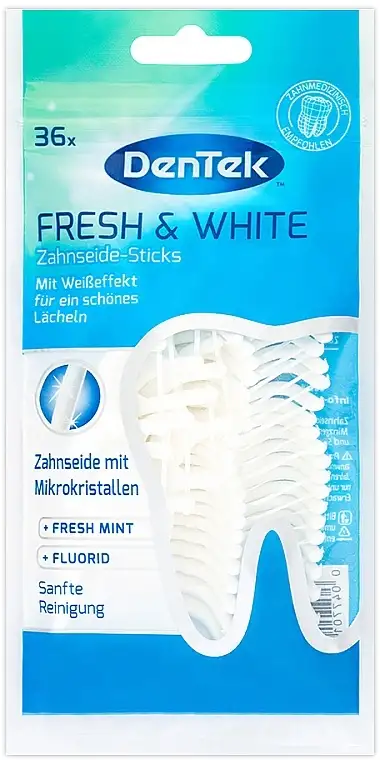 Frisk og hvid tandtråd, pakke med 36 stk 22873481