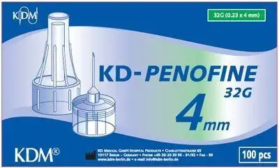 KD-Penofine Penkanyle 32G 0.23 x 4 mm, Grøn - 100 stk.
