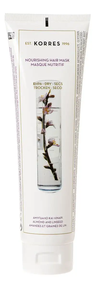 Korres Almond Oil + Linseed Hair Mask for Dry and Damaged Hair - 125 ml.