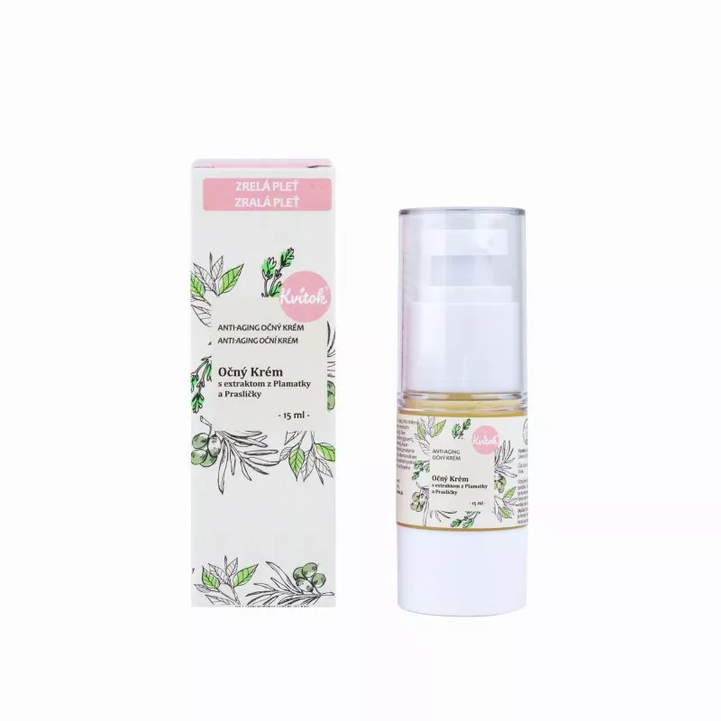 Kvitok Øjencreme - dagcreme (15 ml) - med ekstrakt fra plamatka og padderokke