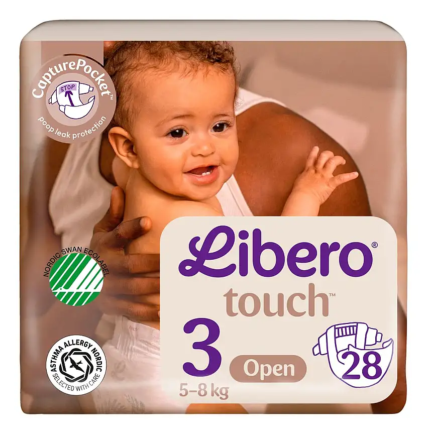Libero Touch 3 Åben Ble 5-8 kg. - 28 stk.