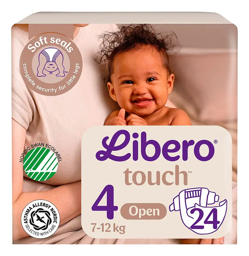 Libero Touch 4 Åben Ble 7-12 kg. - 24 stk.