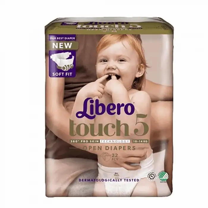 Libero Touch 5 Åben Ble 10-14 kg. - 22 stk.