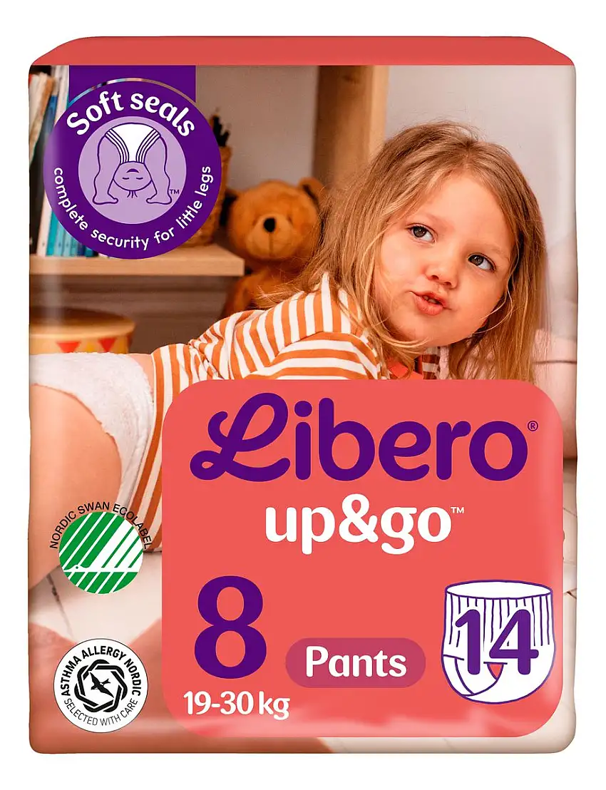 Libero UP&GO 8 19-30 kg- 14 stk.