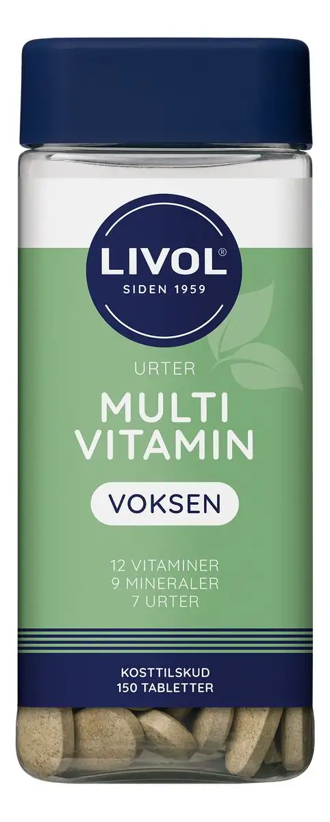 Livol Multivitamin m. urter - 150 tabl.