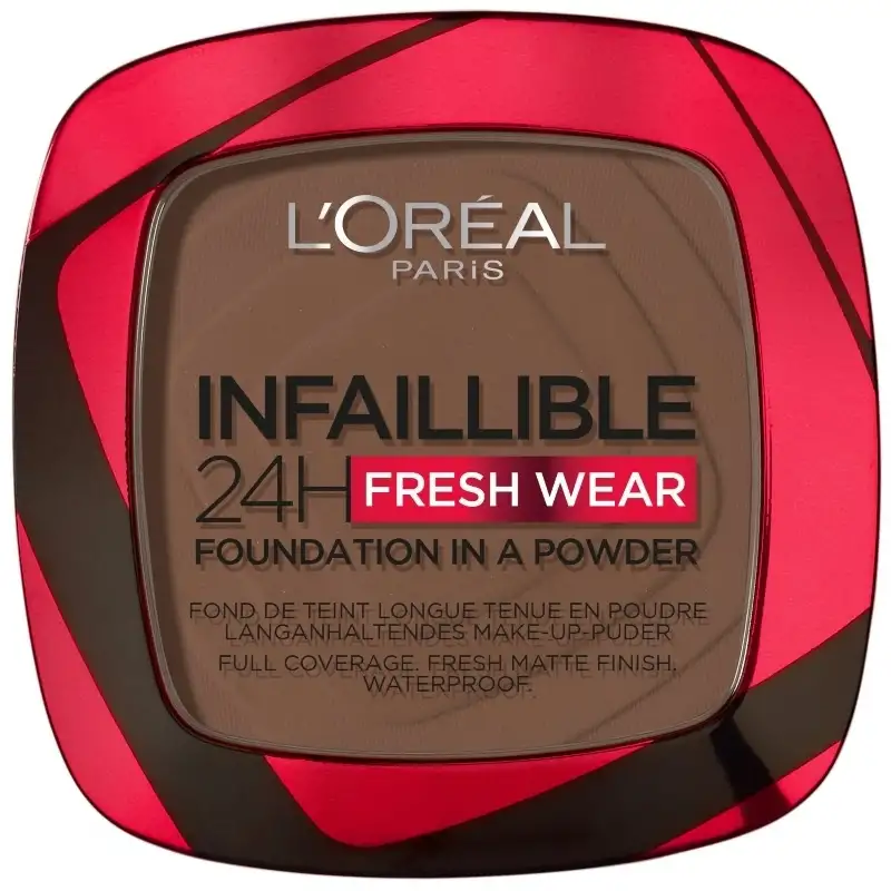 L'Oréal Paris Infaillible 24h Fresh Wear Powder Foundation 9 gr. - 390 Ebony