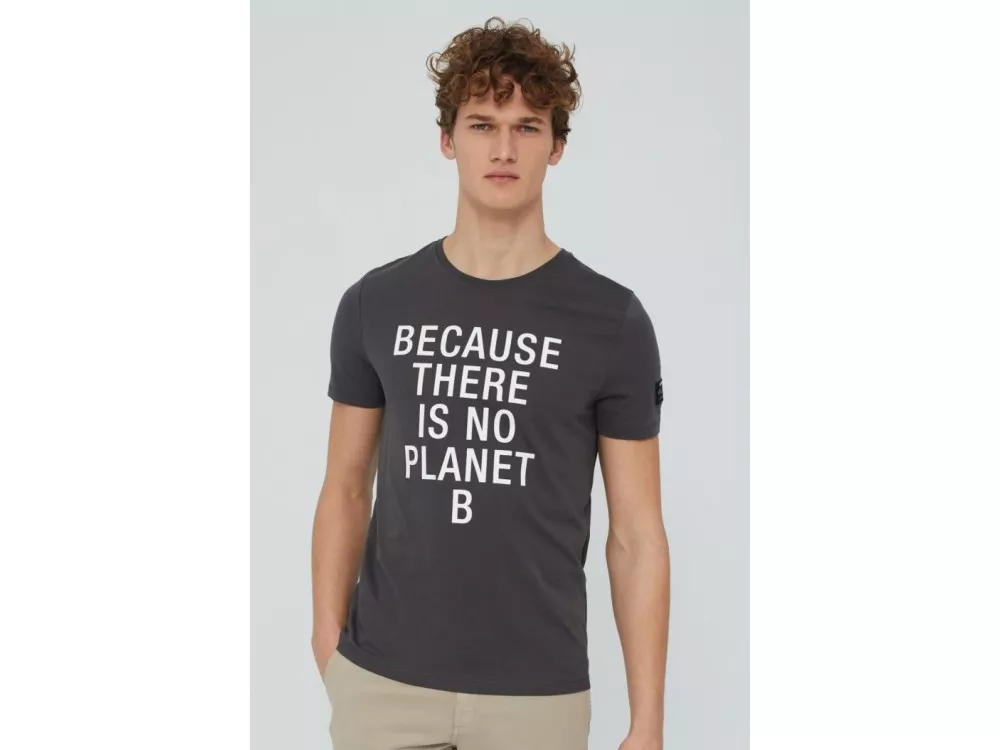 Ecoalf Natal Classic Because T-shirt Man Charcoal