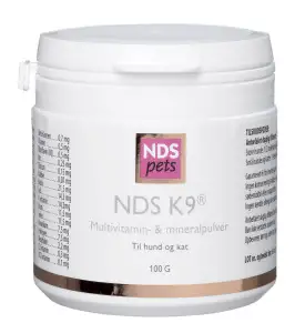 NDS K9 Multivitamin/mineral Hund og Kat - 100 g.