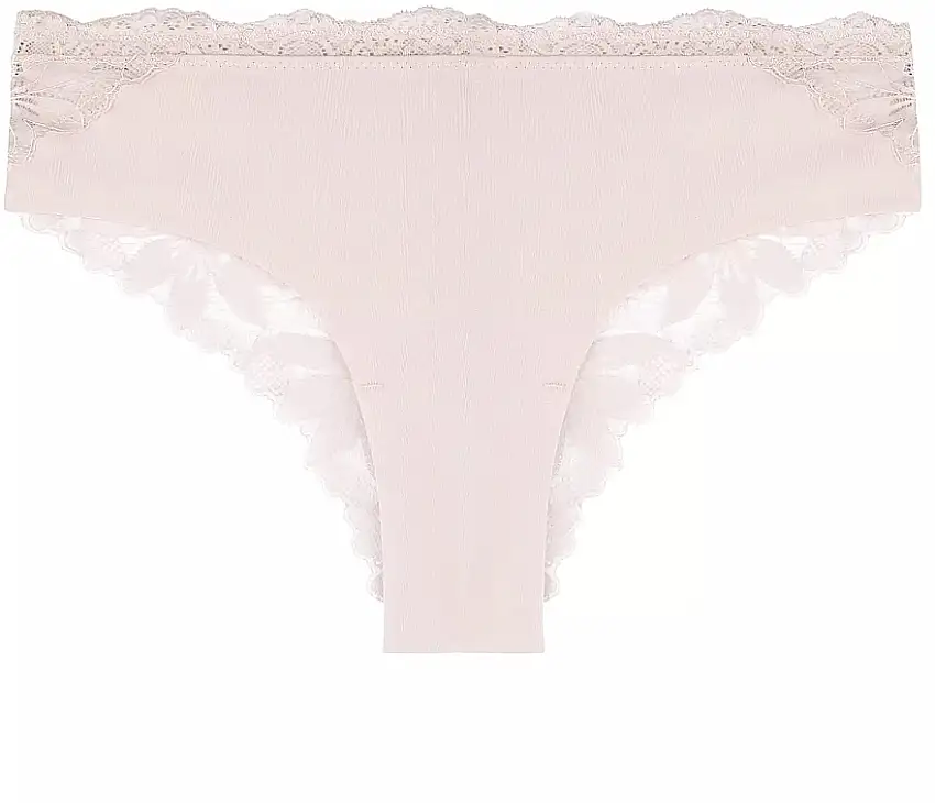 Trusser til kvinder med blonderyg, beige 95940020