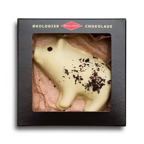 Økoladen Marcipangris m lakrids hvid chokolade Ø - 75 g