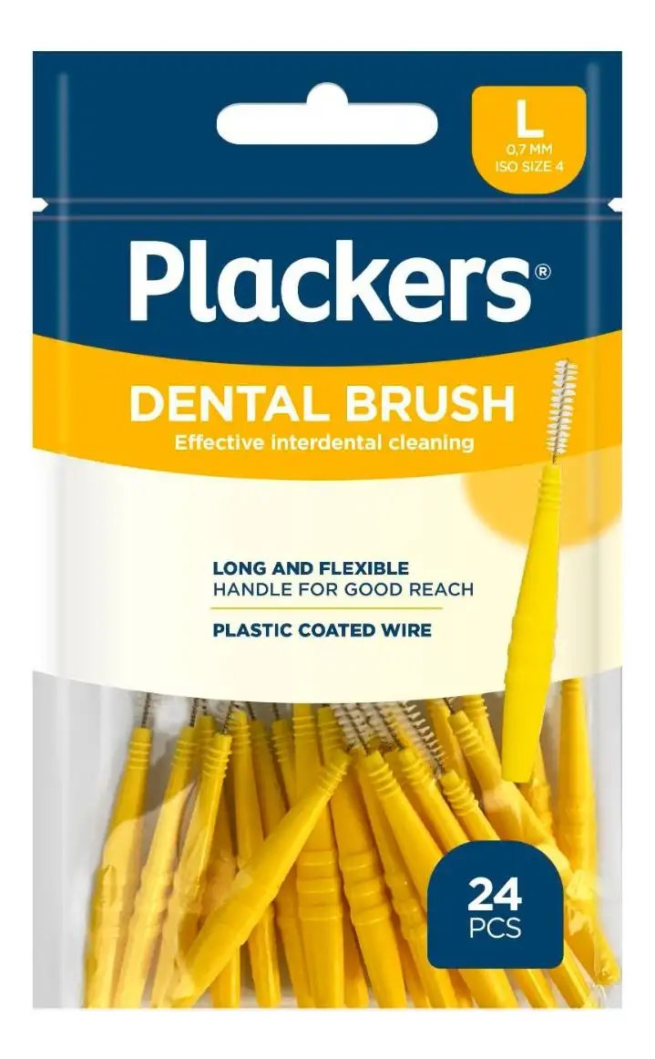 Plackers Dental Brush L 0,7 mm - 24 stk.