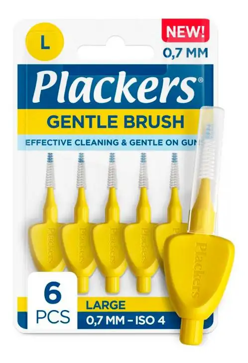 Plackers Gentle Brush L 0,7 mm - 6 stk.