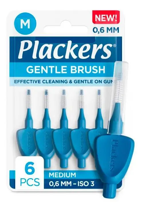 Plackers Gentle Brush M 0,6 mm - 6 stk.